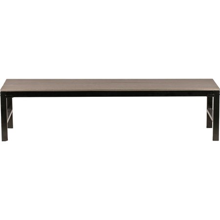 Lorell Charcoal Faux Wood Outdoor Bench 42689